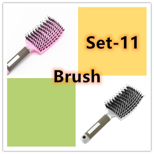 Hairbrush Anti Kit Brushy Women Detangler Hair Brush Bristle Nylon Scalp Massage Teaser Hair Brush Comb Hairbrush Anti Kit Brushy Women Detangler Hair Brush Bristle Nylon Scalp Massage Teaser Hair Brush Comb